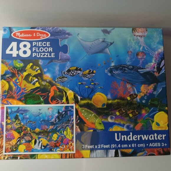 Melissa & Doug 48 Piece Floor Puzzle "Underwater" Aquatic Puzzle - Picture 1 of 8